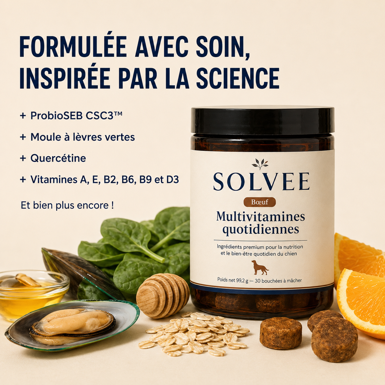 Solvee Multivitamines en bouchées tendres quotidiennes