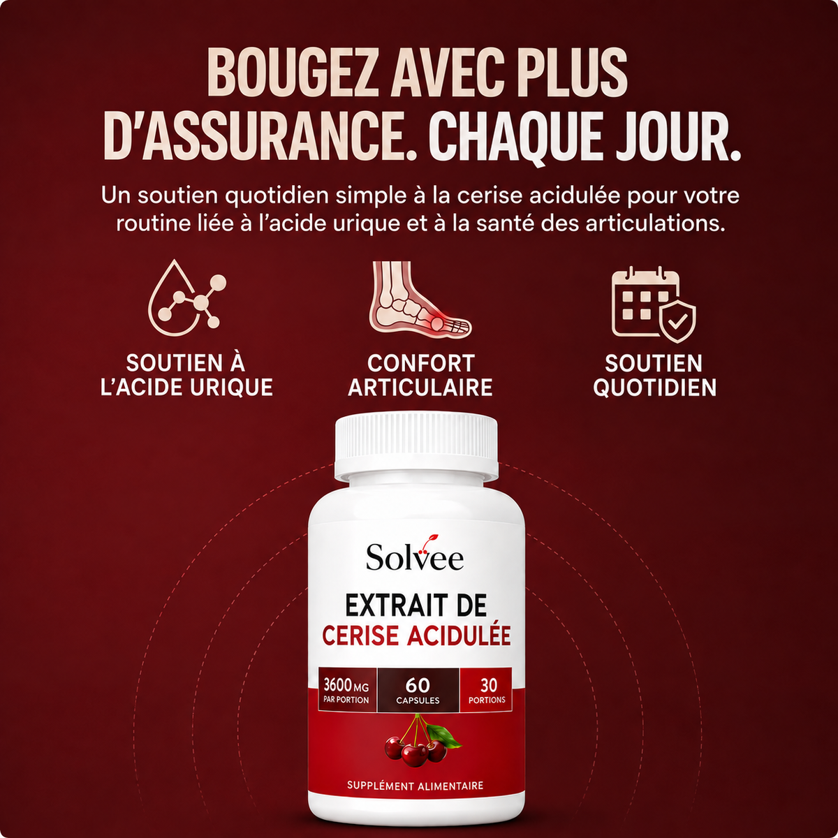 Cerise Acidulée – Support Acide Urique & Articulations