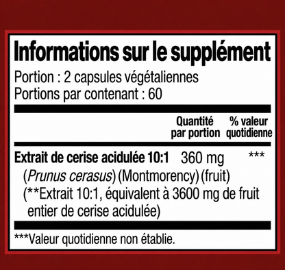 Cerise Acidulée – Support Acide Urique & Articulations